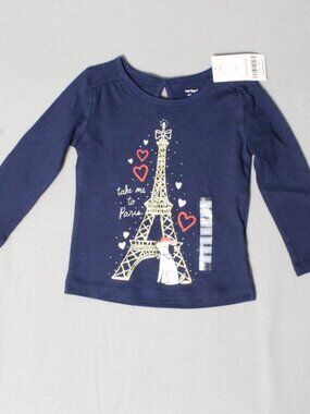Carter’s NWT Navy Eiffel Tower Graphic Tee – Size 18 Months